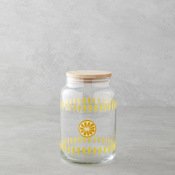 Lemon Glass Jar 970 ml Transparent