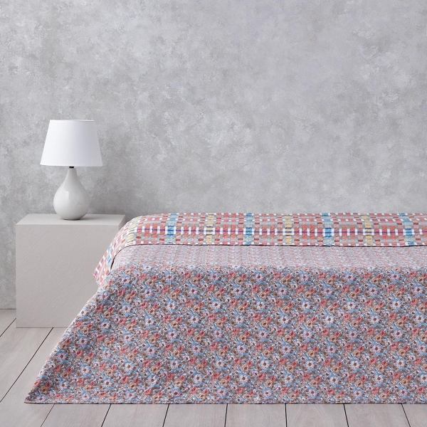 Ruby Blossom Single Multi-Purpose Bedspread 160x220 cm Red