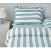 	Calm Horizon Yarn Dyed Double Duvet Cover Set 200x200 cm Green	