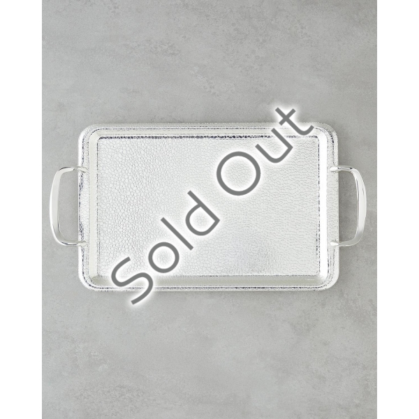 Glamor Metal Tray 34.5x22 cm Silver