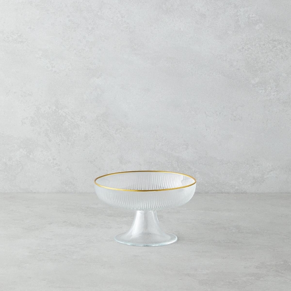 Stella Glass Presentation 15.5 cm Transparent-Gold
