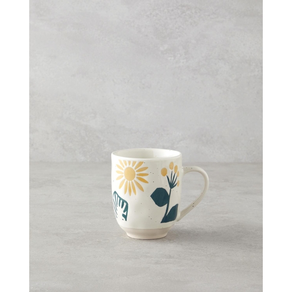 Sun Dance Stoneware Mug 320 ml Yellow-Green