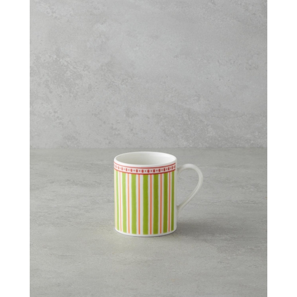 Elora Bone Porcelain Mug 290 ml Green-Orange-Pink