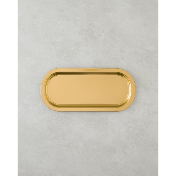 Emma Metal Tray 16x35 cm Gold