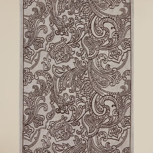 Etnich Cotton Loop Rug 80x150 cm Beige - Brown