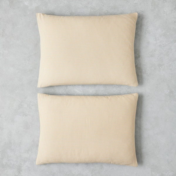 Petit Check Cotton 2-Piece Pillowcase 50x70 cm Yellow - Green