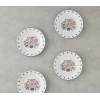 4 Pcs Set Of Pixel Porcelain Cake Plate Colored