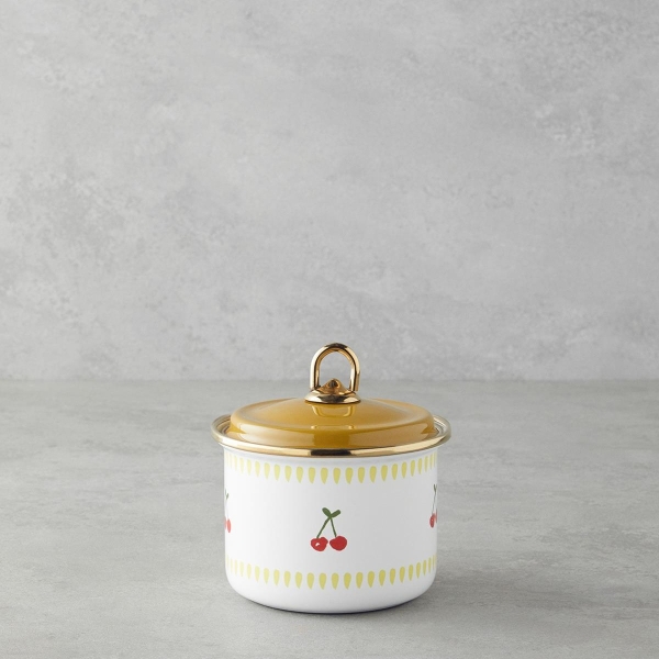 Cherry Enamel Spice Jar 0.75 L Yellow