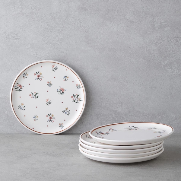 Bianca Ceramic 6-Piece Cake Plate 20 cm Colorful