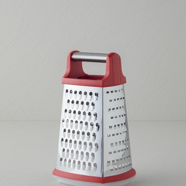 Hecha Stainless Steel Grater 24.5 cm Red