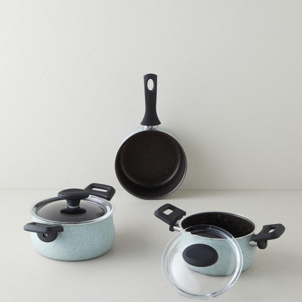 Pretty Premium 5 Piece Mini Cookware Set 14-16-16 cm Green
