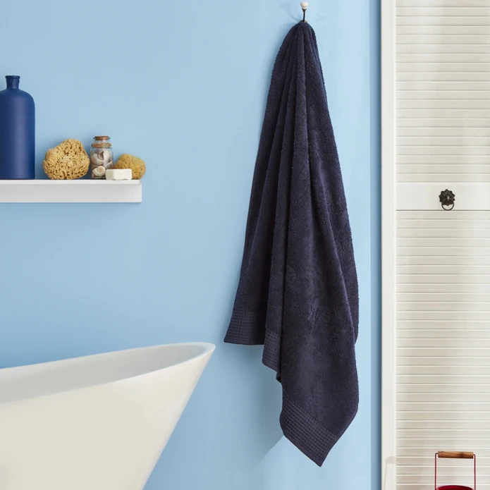 Malone Bath Towel 85 x 150 cm - Navy Blue