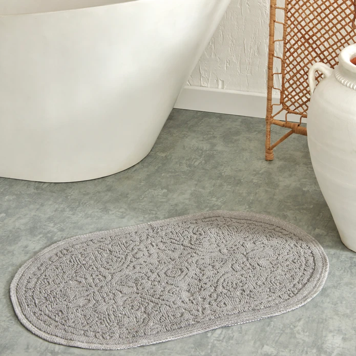 Vista Oval Bathmat 60 x 90 cm - Grey